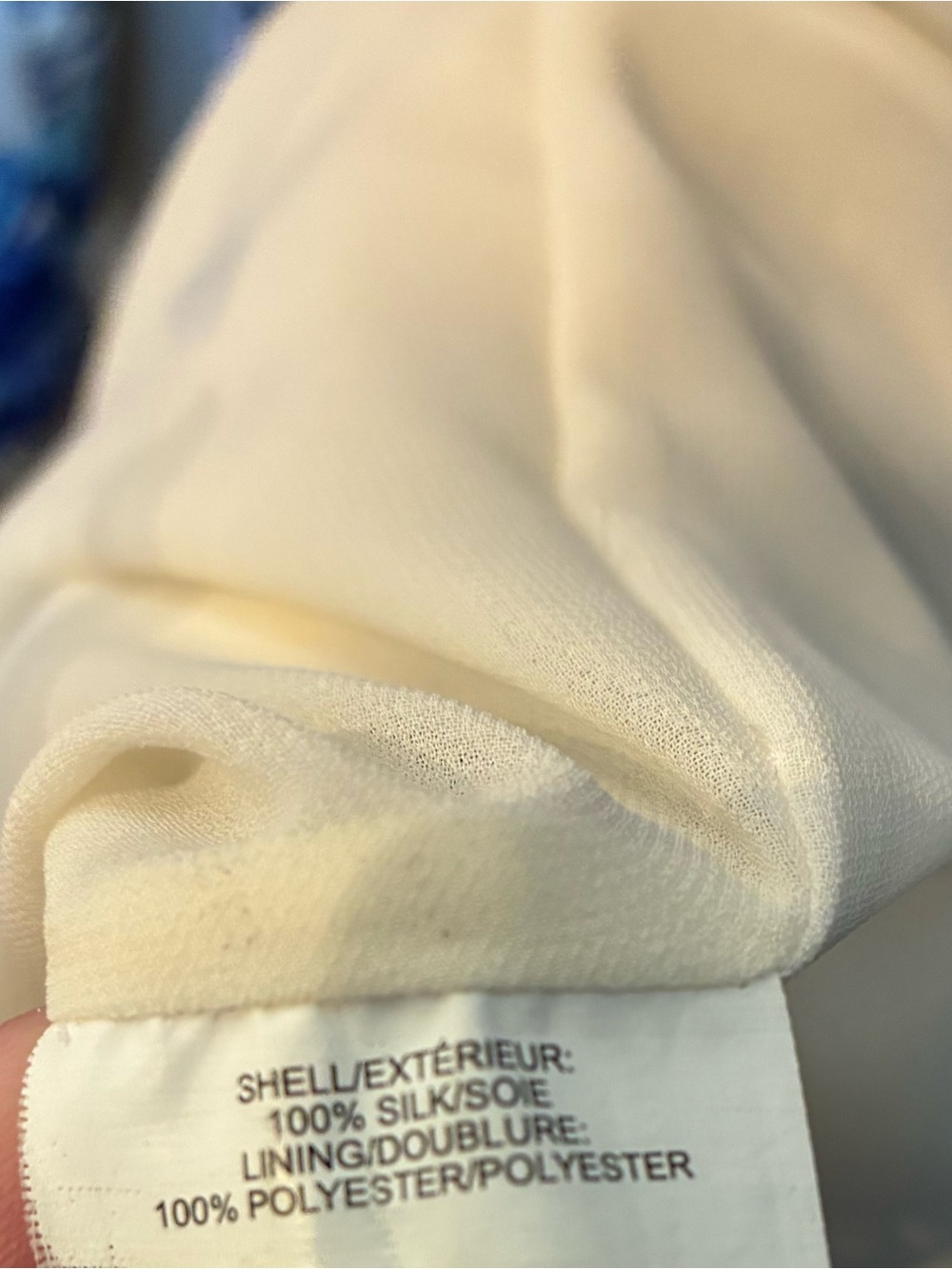 Tory Burch 💯 Silk White Dress with Blue Floral Print and Belt - Picture 6 of 6
